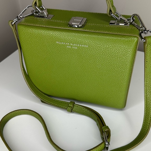 Brandon Blackwood Kendrick Trunk | EVERGREEN LEATHER SILVER HARDWARE - Picture 2 of 7